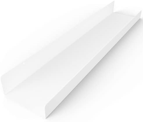 DIY CARTEL Floating Metal Wall Shelf - 24in White