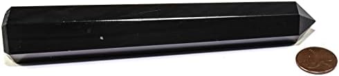 58 Inch Black Obsidian Obelisk Natural Gemstone Tower Stick