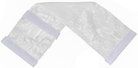 Lace French Door Curtain 25x72 Inch Rose Pattern White