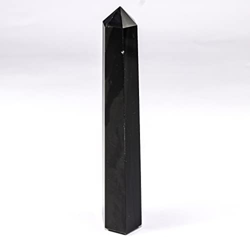 58 Inch Black Obsidian Obelisk Natural Gemstone Tower Stick