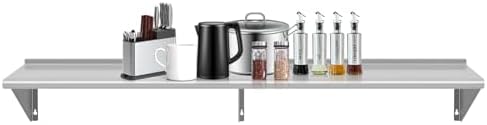 Stainless Steel Wall Shelf 12x60 Heavy Duty Floating Mount