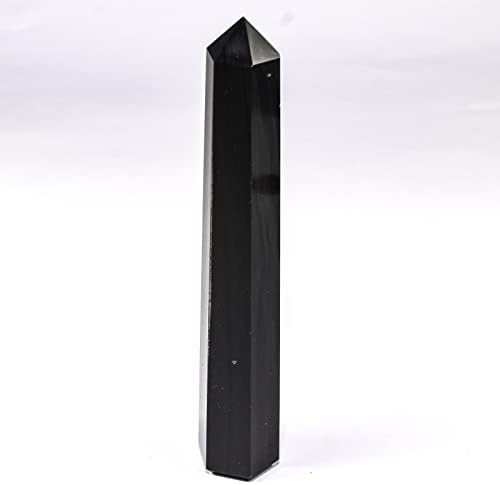 58 Inch Black Obsidian Obelisk Natural Gemstone Tower Stick