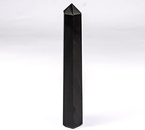 58 Inch Black Obsidian Obelisk Natural Gemstone Tower Stick