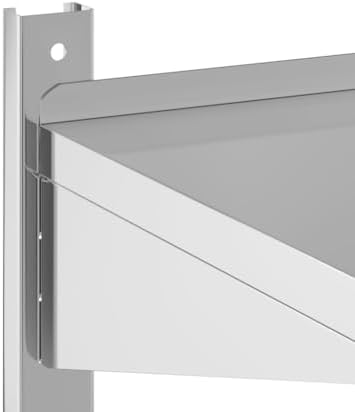 vidaXL Wall Shelf Silver Stainless Steel 295 x 157 x 236 in