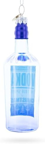 Vodka Bottle Blown Glass Christmas Ornament 1