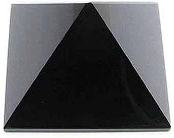 StoneStory Black Obsidian Pyramid Healing Crystal Statue