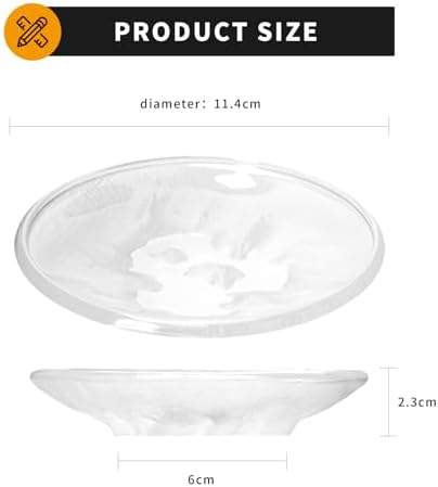 Snow Mountain Glass Incense Holder with 3D Design and Frosted Texture