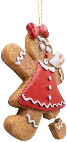 Gingerbread Woman Cookie Oh Snap Broken Leg Christmas Ornament