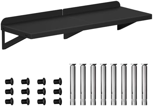 DUDSOEHO Floating Metal Shelf 118 x 342 Inches Black