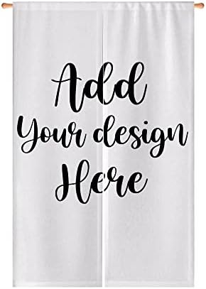 Custom Doorway Curtain with Photo and Text Logo Japanese Noren Panel