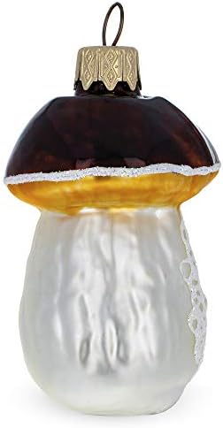 Mushroom Grandpa Glass Christmas Ornament 1