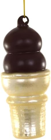 Cody Foster Co Chocolate Dipped Cone Ornament 4 Inches