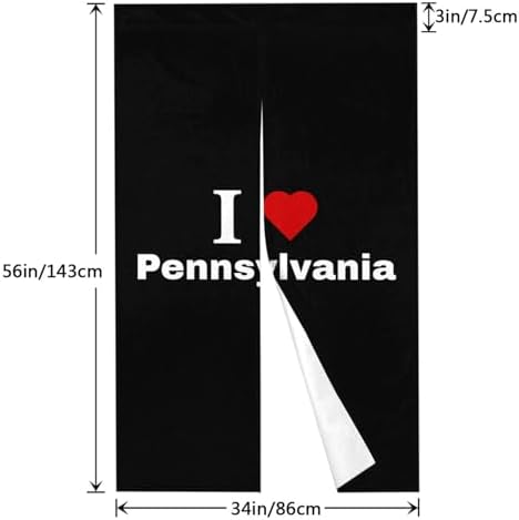 I Love Pennsylvania Blackout Curtains for Doorways and Windows