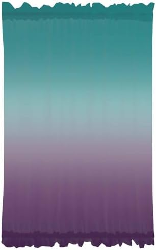 Turquoise Purple Green French Door Curtain with Tieback