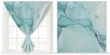 Turquoise Self Adhesive Blackout Curtains for Windows and Doors