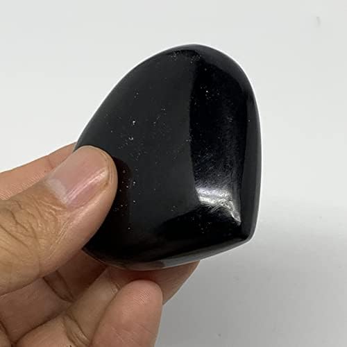 Black Obsidian Heart Crystal 79g Polished Gemstone from Brazil
