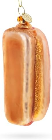 Savory Hot Dog Delight Blown Glass Ornament