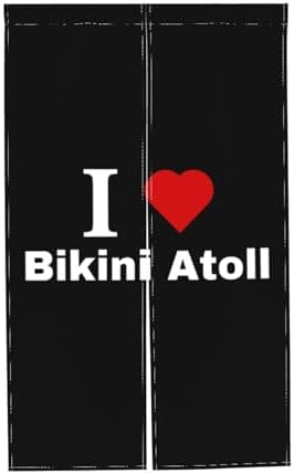 I Love Bikini Atoll Blackout Curtains for Doorways and Windows