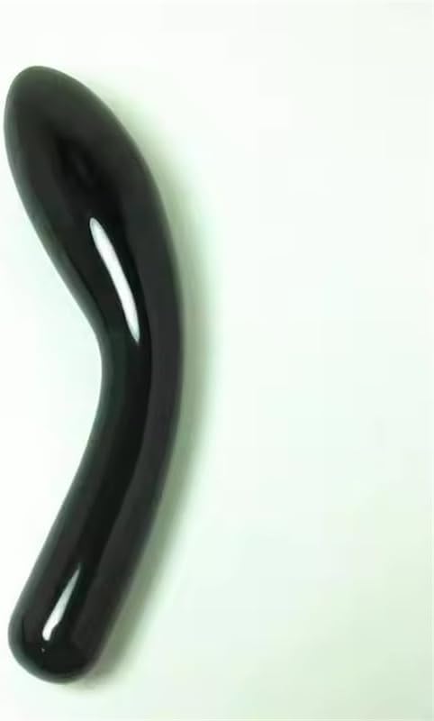 MOONLIGHTCRYSTAL Bent Shape Obsidian Massage Stick Wand 18cm for Women Gift 1pc