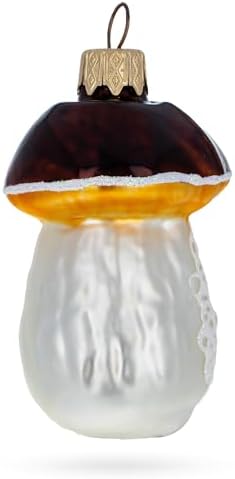 Mushroom Grandpa Glass Christmas Ornament 1