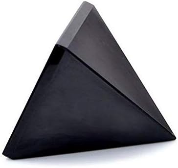 StoneStory Black Obsidian Pyramid Healing Crystal Statue
