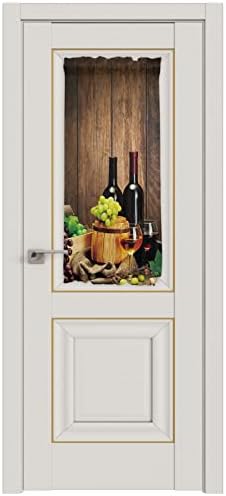 French Sidelight Front Door Curtain 25x40 Wine Green Grape