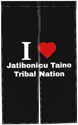 I Love Jatibonicu Taino Tribal Blackout Curtain for Door 34x56in