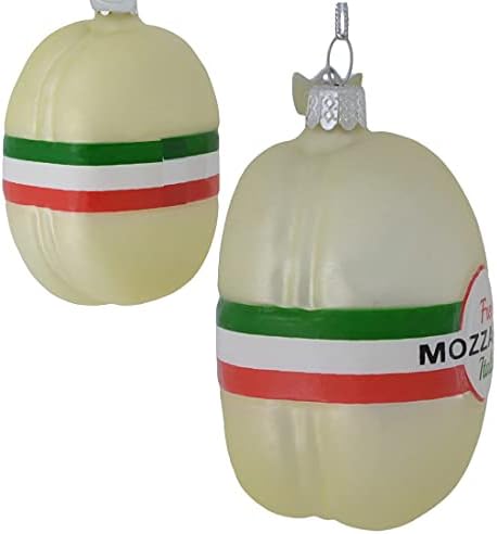 Kurt Adler Noble GEMS Glass Cheese Ornament Set of 3