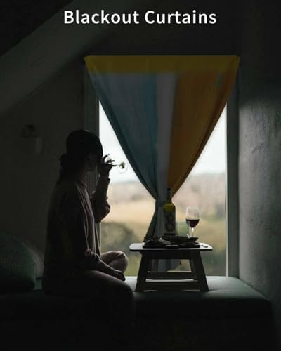 Self Adhesive Portable Curtains for Windows 47x72 Inches