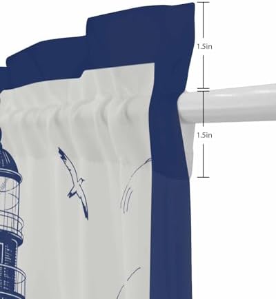 Nautical Lighthouse Curtains for French Doors