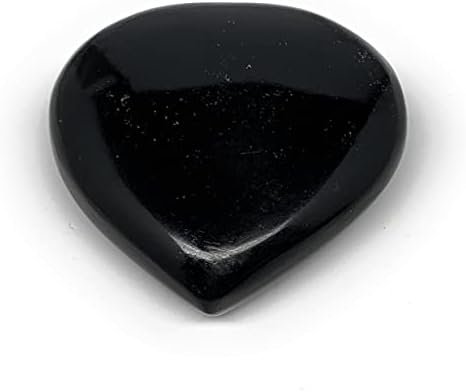 Black Obsidian Heart Crystal 79g Polished Gemstone from Brazil