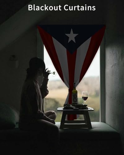 Yomandocix National Flag Puerto Rico Self Adhesive Curtains for Windows
