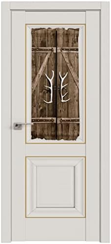 French Sidelight Front Door Curtain 25x40 Rustic Wooden
