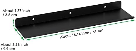 SlimmKISS Set of 8 Matte Black Floating Shelves Wall Mount