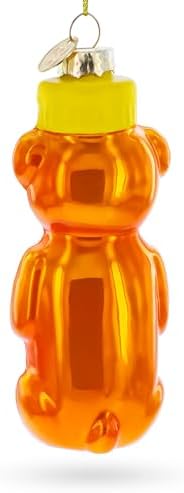 Honey Bear Bottle Blown Glass Christmas Ornament 1
