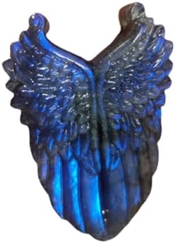 2pc Natural Blue Crystal Labradorite Hand Carved Love Token