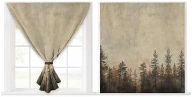 Forest Tree Self Adhesive Blackout Curtains for Windows