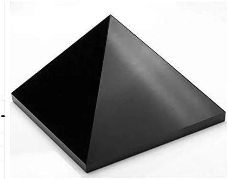 StoneStory Black Obsidian Pyramid Healing Crystal Statue