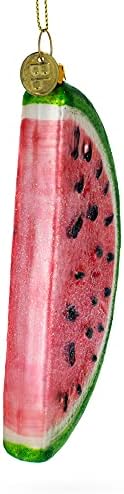 Juicy Watermelon Slice Blown Glass Christmas Ornament 1
