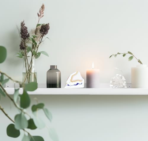 DIY CARTEL Floating Metal Wall Shelf - 48in White