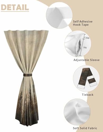 Forest Tree Self Adhesive Blackout Curtains for Windows