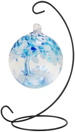 Dale Tiffany Rainbow Tree of Life Glass Globe Ornament 3 with Stand