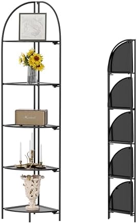 Crofy Foldable 5 Tier Corner Shelf Unit