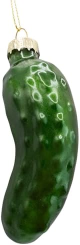 Glass Blown Christmas Pickle Tree Ornament