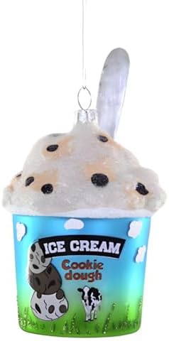 Cody Foster Co Cookie Dough Ice Cream Ornament 4-Inch