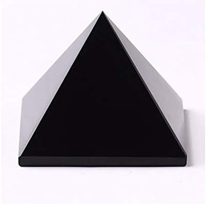 StoneStory Black Obsidian Pyramid Healing Crystal Statue