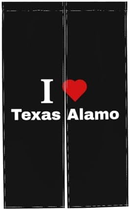 I Love Texas Alamo Blackout Curtain Panels 34x56in Door Divider