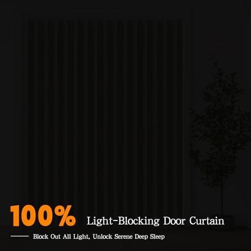 Jilron Accordian Door Curtain Blackout 1 Panel Off White