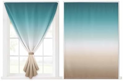 Gradient Self Adhesive Blackout Curtains for Windows 52x63 Inches