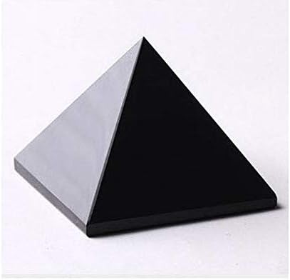 StoneStory Black Obsidian Pyramid Healing Crystal Statue